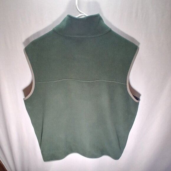 L.L. Bean Mens Fleece Full-Zip Vest Size Large Lightweight Outdoor Layer Green/G - Picture 10 of 16